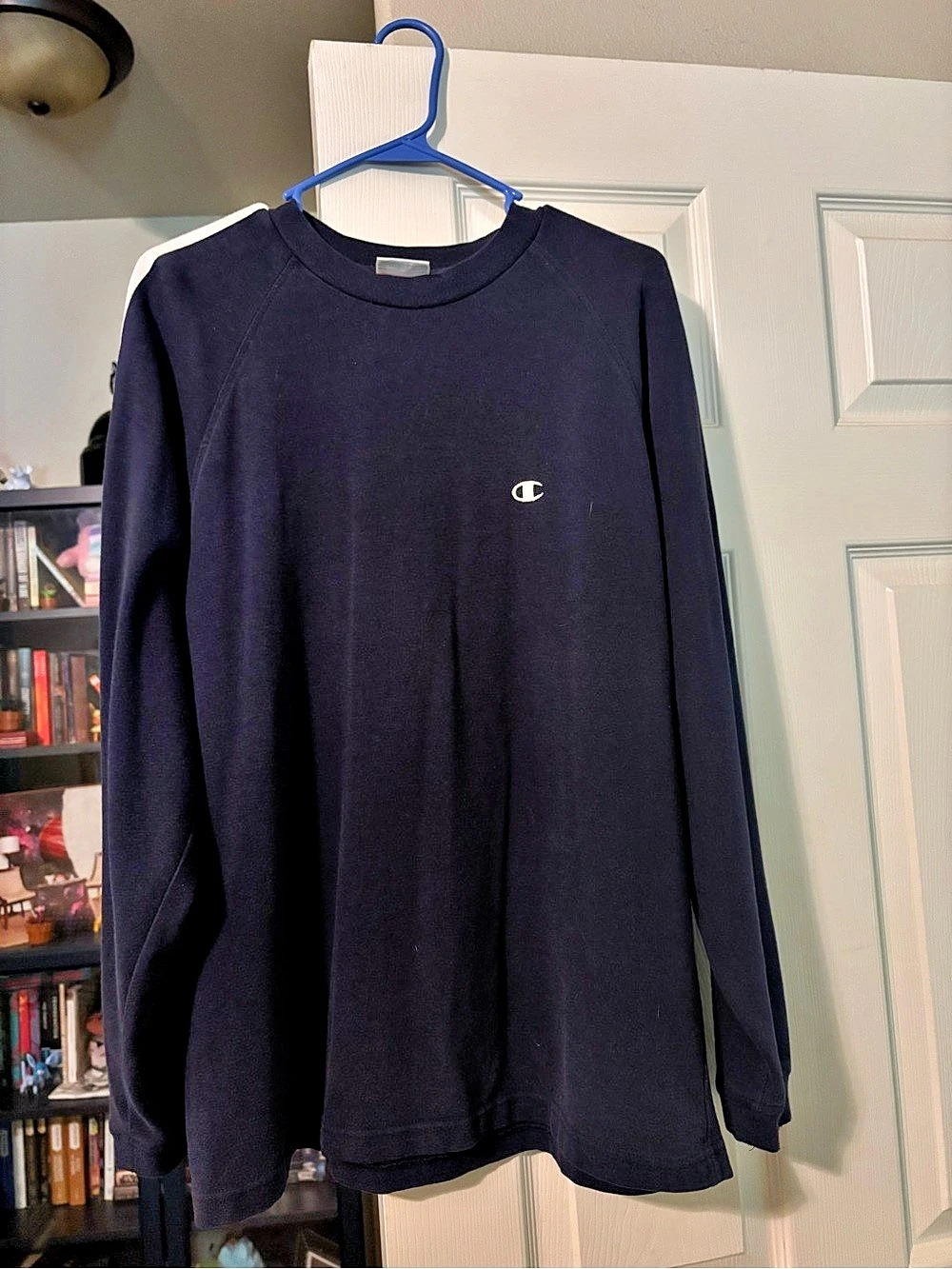 Champion Long Sleeve Tee in Blue Size Large
